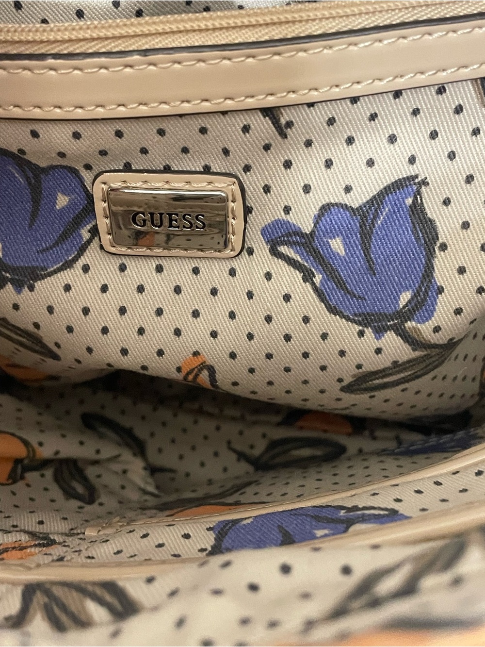 Guess Beige and Silver Tote Handbag - Designer-Inspired Women Bag - Picture 13 of 13